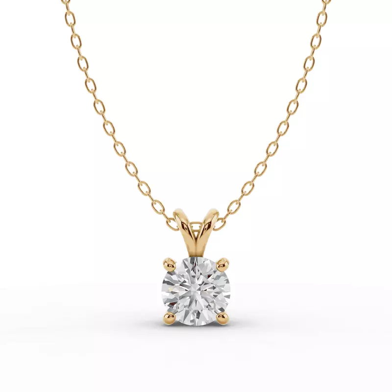 Split Bail Lab Diamond Solitaire Necklace (1.50 ct.)