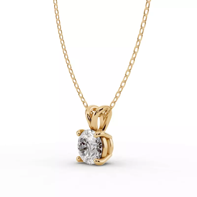 14K Yellow Gold Split Bail Lab Diamond Solitaire Necklace (1.50 ct.)