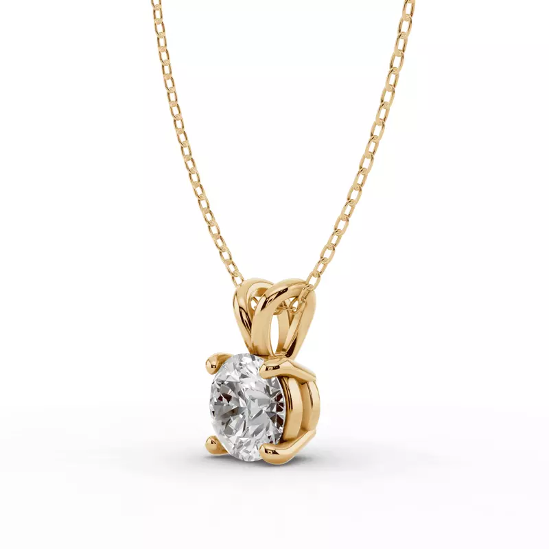 14K Yellow Gold Split Bail Lab Diamond Solitaire Necklace (2.00 ct.)