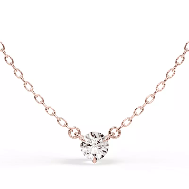 3-Prong Lab Diamond Solitaire Necklace (1/3 ct.)