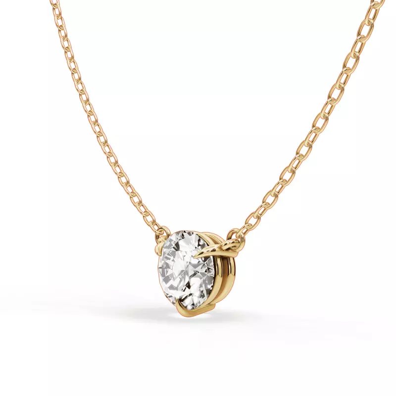14K Yellow Gold 3-Prong Lab Diamond Solitaire Pendant (1 ct.)
