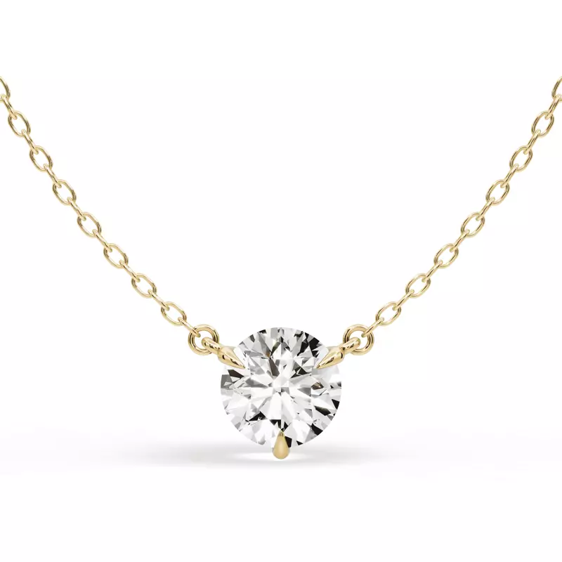 14K Yellow Gold 3-Prong Lab Diamond Solitaire Pendant (1.5 ct.)