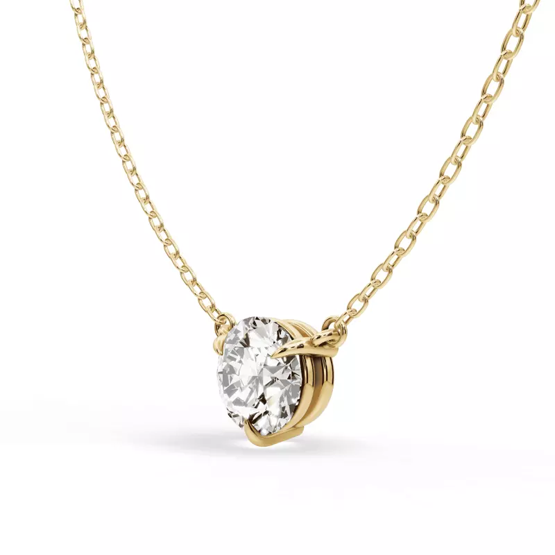14K Yellow Gold 3-Prong Lab Diamond Solitaire Pendant (1.5 ct.)