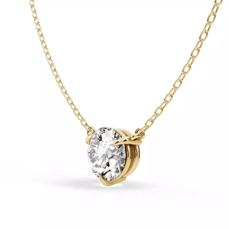 14K Yellow Gold 3-Prong Lab Diamond Solitaire Pendant (2 ct.)