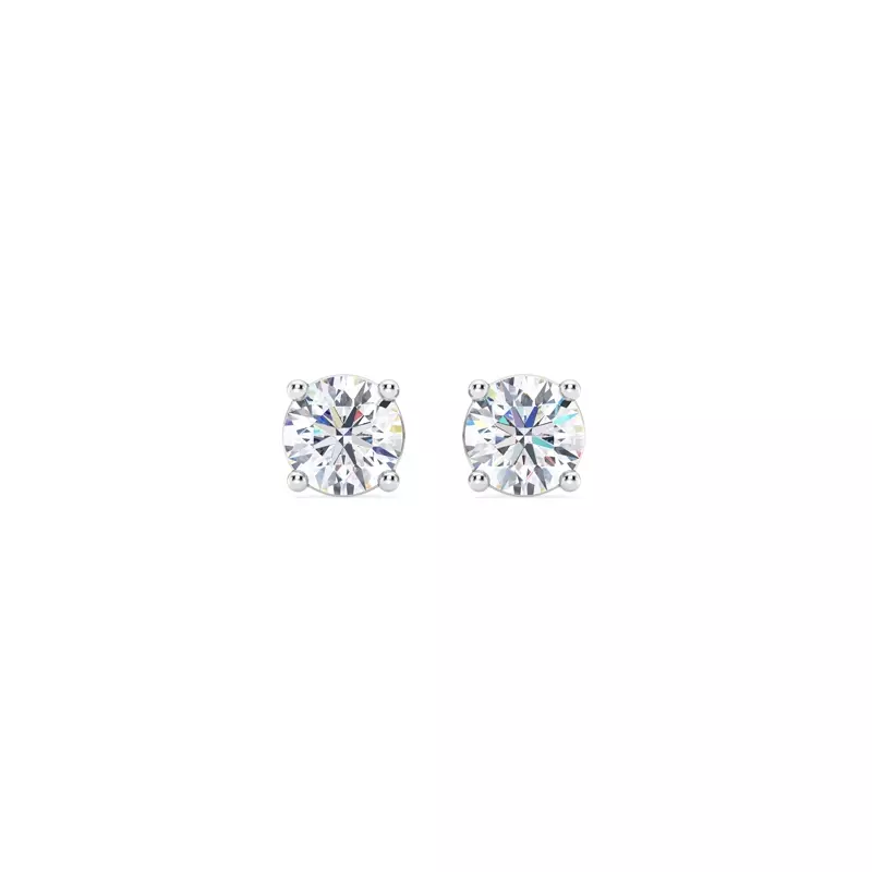 14K White Gold Lab Diamond Stud Screw-Back Earrings (3/4 ct. tw.)