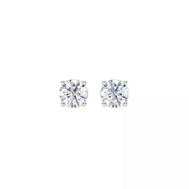 14K White Gold Lab Diamond Stud Screw-Back Earrings (1.00 ct. tw.)