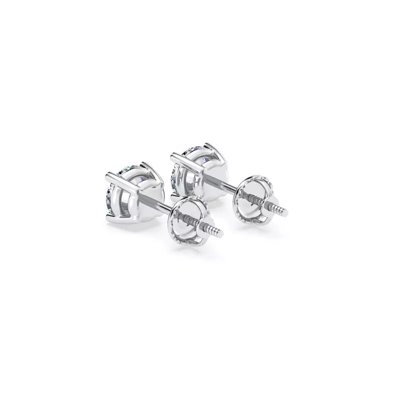 14K White Gold Lab Diamond Stud Screw-Back Earrings (1.00 ct. tw.)