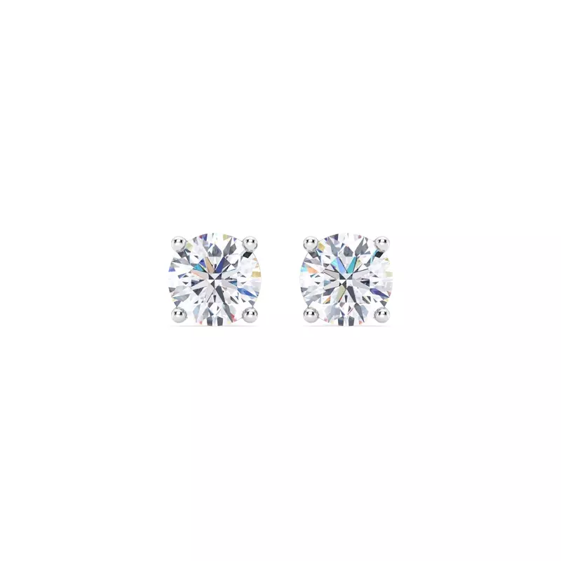 14K White Gold Lab Diamond Stud Screw-Back Earrings (1 1/2 ct. tw.)