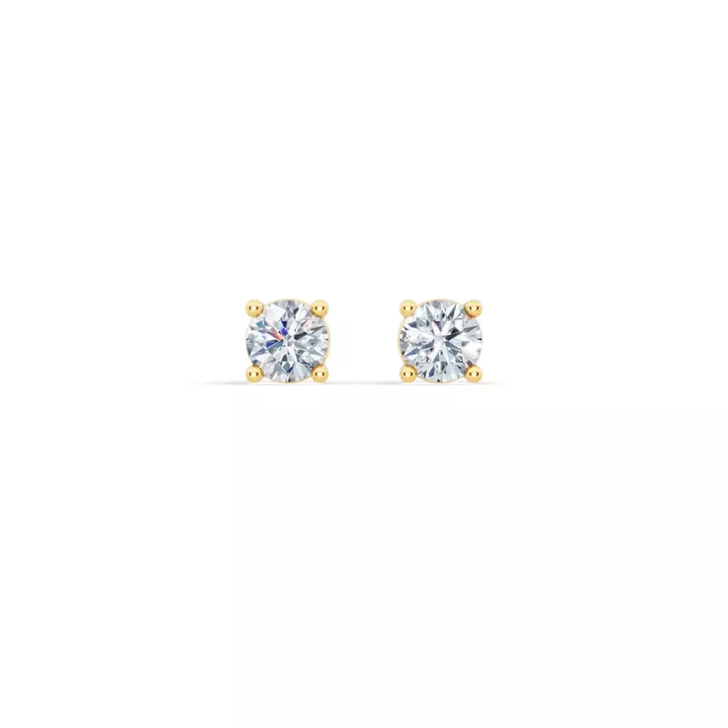 14K Yellow Gold Lab Diamond Stud Screw-Back Earrings (1/4 ct. tw.)