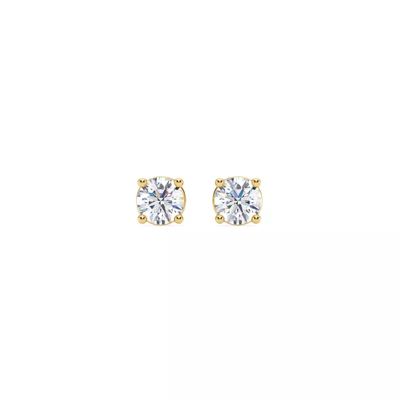 14K Yellow Gold Lab Diamond Stud Screw-Back Earrings (1/2 ct. tw.)