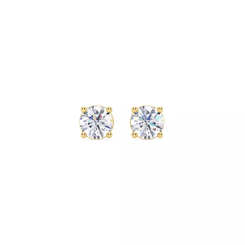 14K Yellow Gold Lab Diamond Stud Screw-Back Earrings (3/4 ct. tw.)