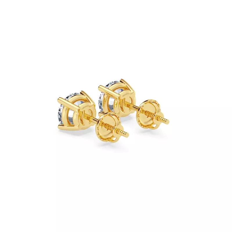 14K Yellow Gold Lab Diamond Stud Screw-Back Earrings (1.50 ct. tw.)