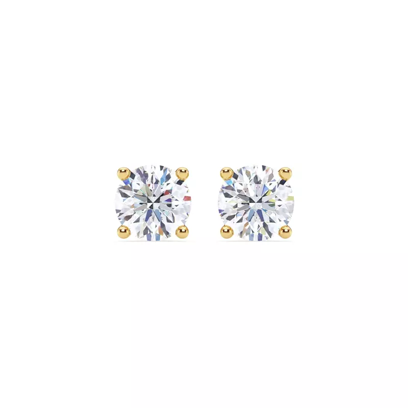 14K Yellow Gold Lab Diamond Stud Screw-Back Earrings (2 ct. tw.)