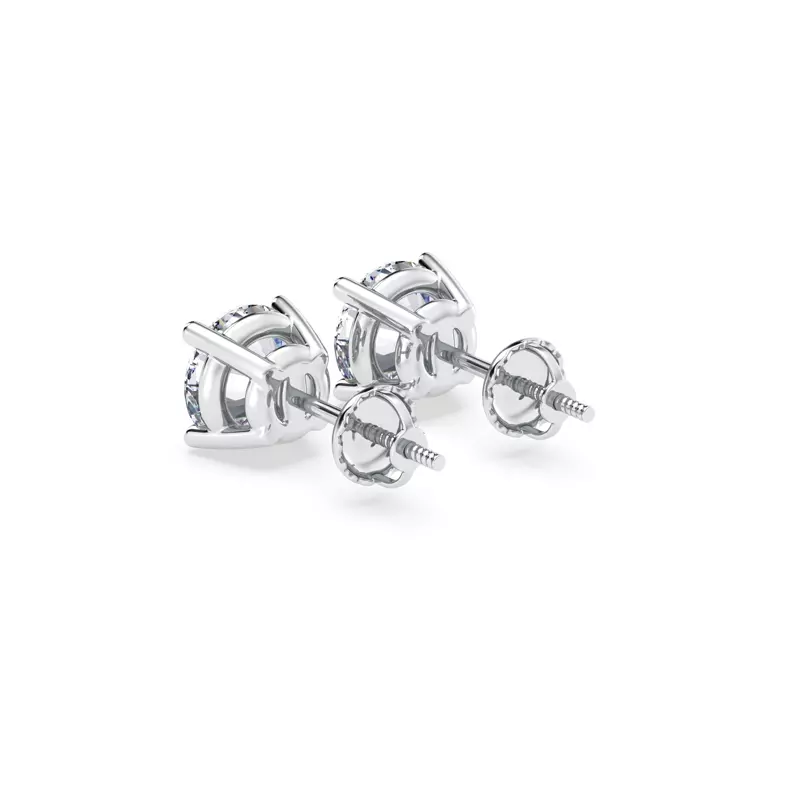 Platinum Lab Diamond Stud Screw-Back Earrings (2.00 ct. tw.)