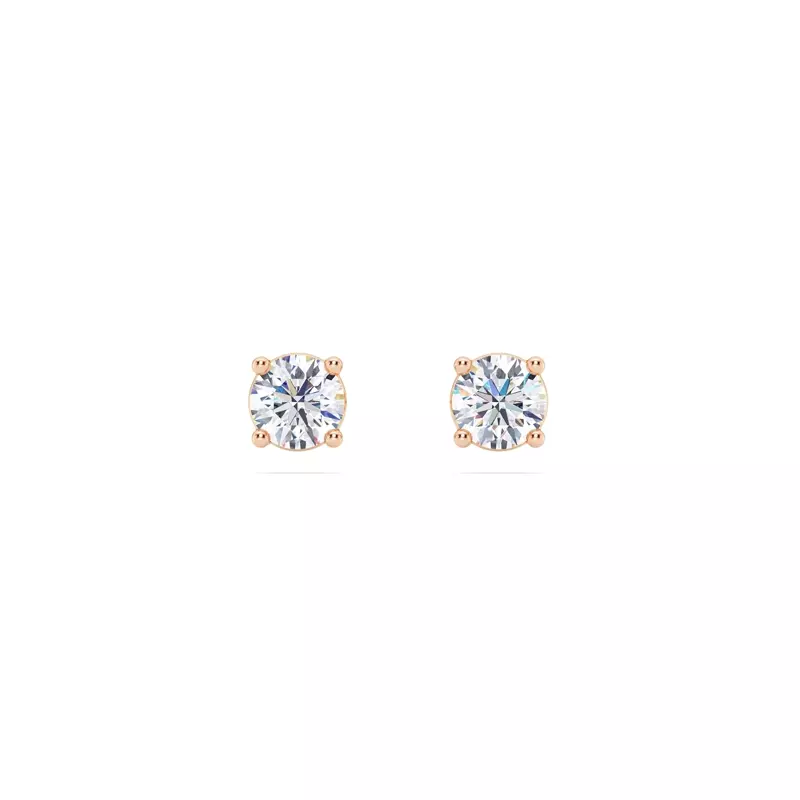 14K Rose Gold Lab Diamond Stud Earrings (1/2 ct. tw.)