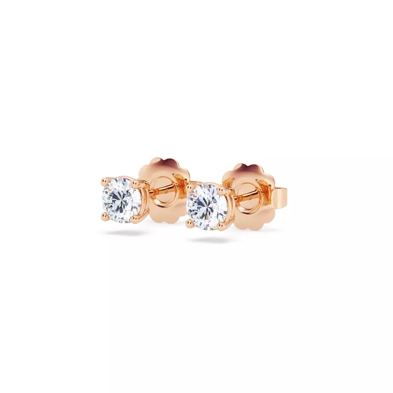 14K Rose Gold Lab Diamond Stud Earrings (1/2 ct. tw.)