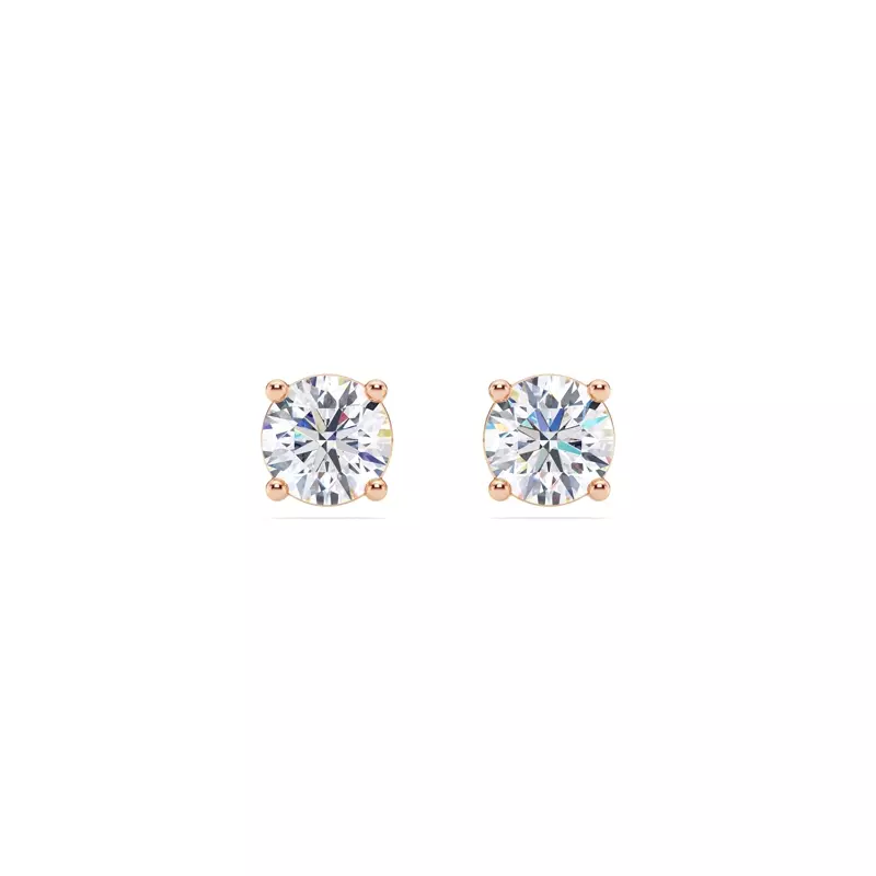14K Rose Gold Lab Diamond Stud Earrings (1 ct. tw.)