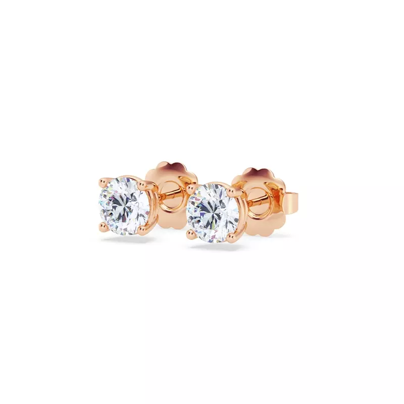 14K Rose Gold Lab Diamond Stud Earrings (1 ct. tw.)