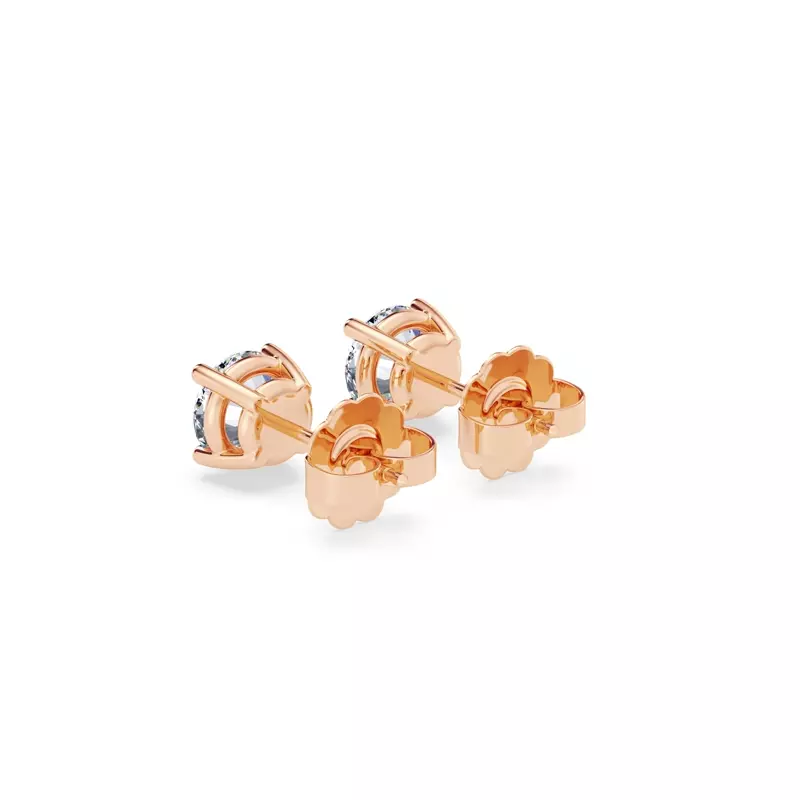 14K Rose Gold Lab Diamond Stud Earrings (1 ct. tw.)