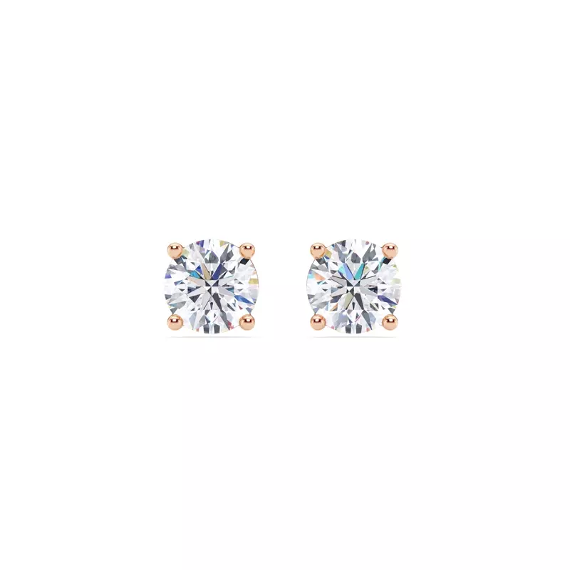 14K Rose Gold Lab Diamond Stud Earrings (1 1/2 ct. tw.)