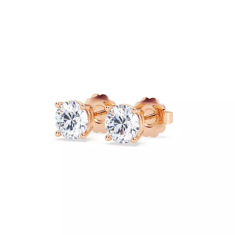14K Rose Gold Lab Diamond Stud Earrings (1 1/2 ct. tw.)