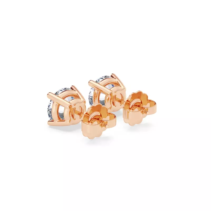 14K Rose Gold Lab Diamond Stud Earrings (2 ct. tw.)