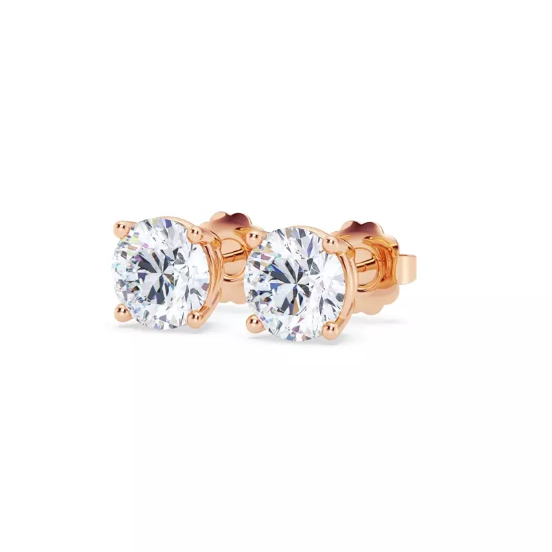 14K Rose Gold Lab Diamond Stud Earrings (3 ct. tw.)