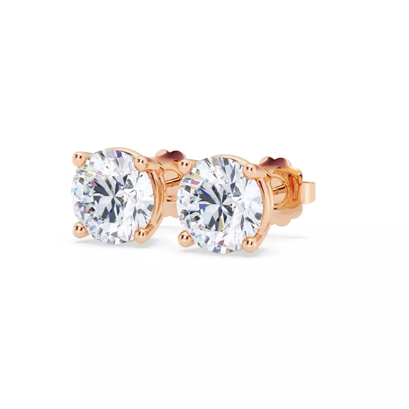 14K Rose Gold Lab Diamond Stud Earrings (6 ct. tw.)