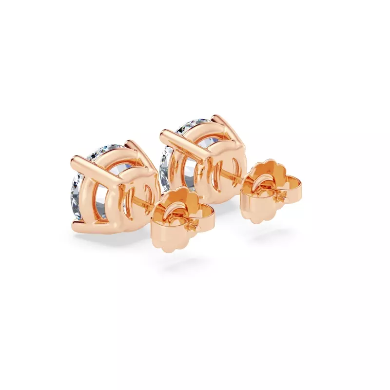 14K Rose Gold Lab Diamond Stud Earrings (6 ct. tw.)
