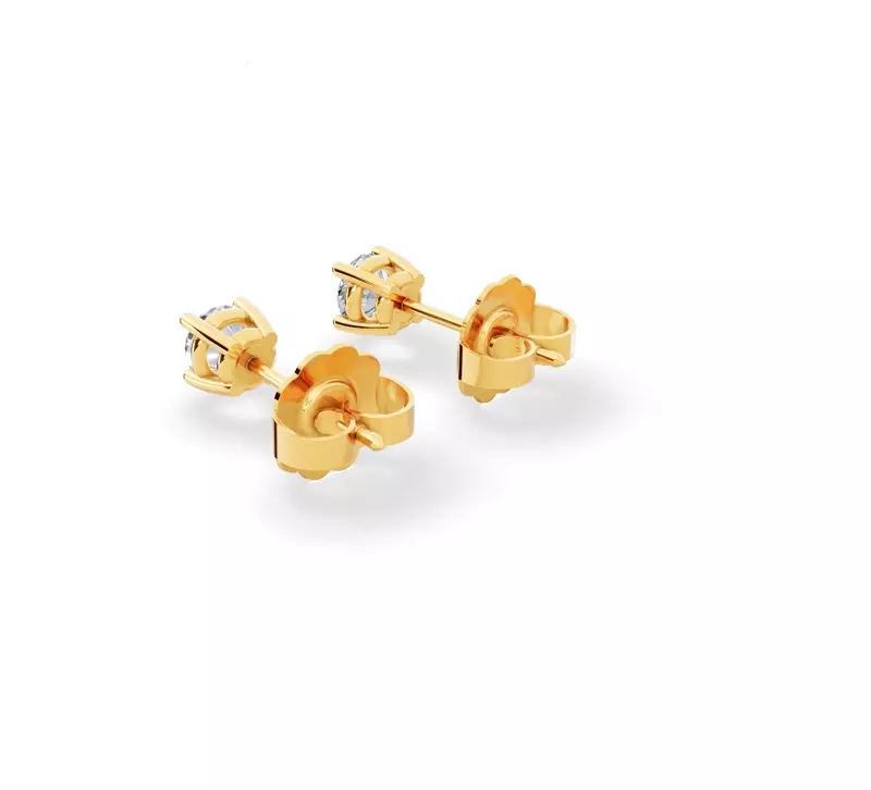 14K Yellow Gold Lab Diamond Stud Earrings (1/4 ct. tw.)