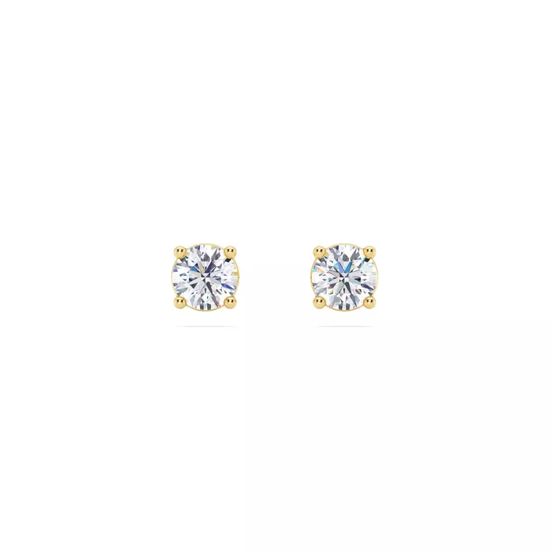 14K Yellow Gold Lab Diamond Stud Earrings (1/2 ct. tw.)