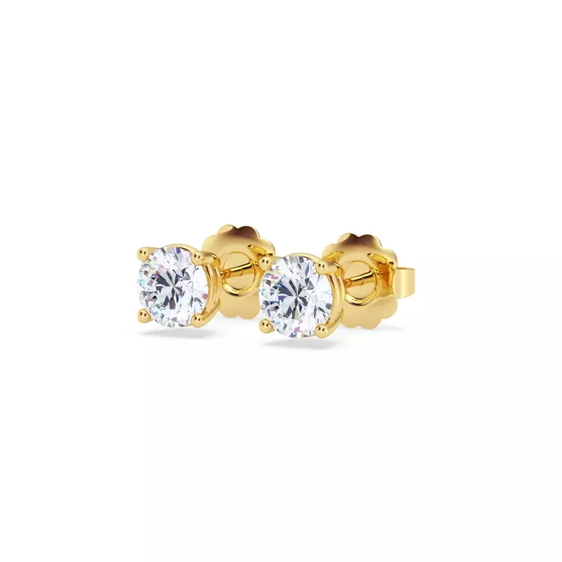 14K Yellow Gold Lab Diamond Stud Earrings (1 ct. tw.)
