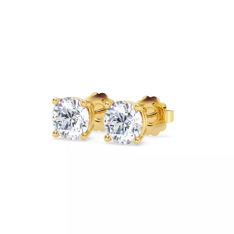 14K Yellow Gold Lab Diamond Stud Earrings (2 ct. tw.)
