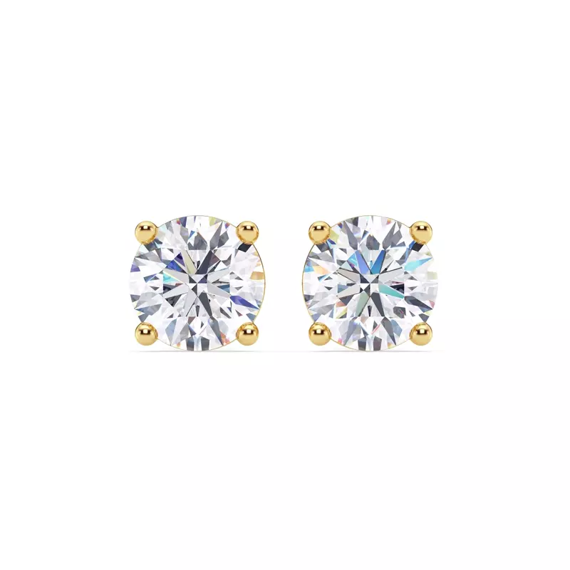 14K Yellow Gold Lab Diamond Stud Earrings (4 ct. tw.)