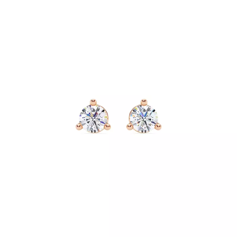Three-Prong Martini Lab Diamond Screw-Back Earrings (1/2 ct. tw.)