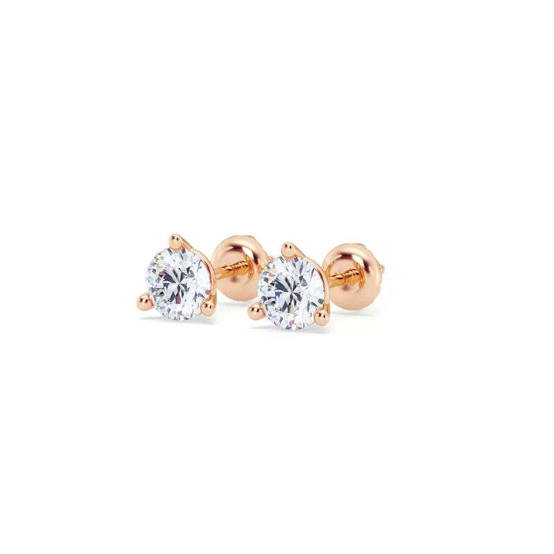 Three-Prong Martini Lab Diamond Screw-Back Earrings (3/4 ct. tw.)