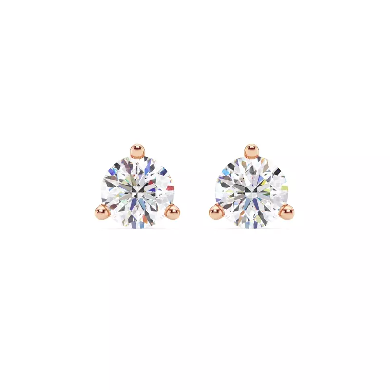 Three-Prong Martini Lab Diamond Screw-Back Earrings (2 ct. tw.)
