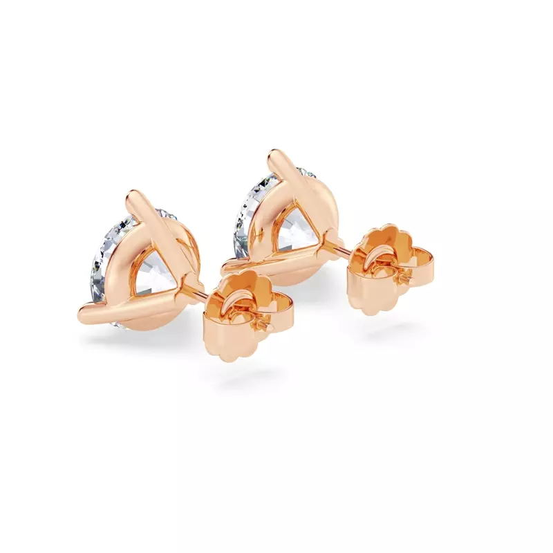 14K Rose Gold Three-Prong Lab Diamond Martini Earrings (5.00 ct. tw.)