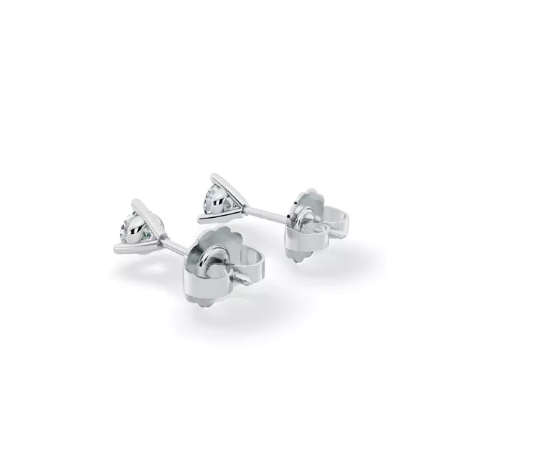 14K White Gold Three-Prong Lab Diamond Martini Earrings (1/4 ct. tw.)