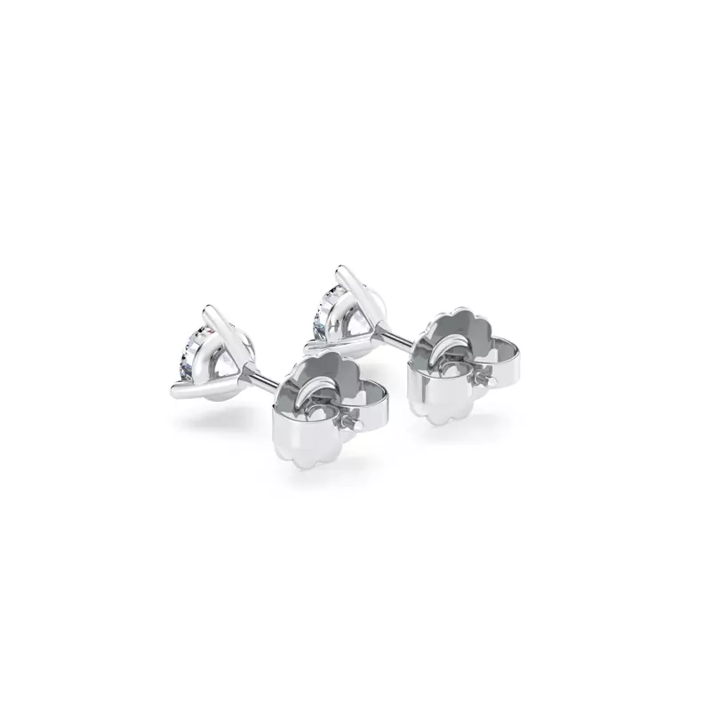 14K White Gold Three-Prong Lab Diamond Martini Earrings (1/2 ct. tw.)