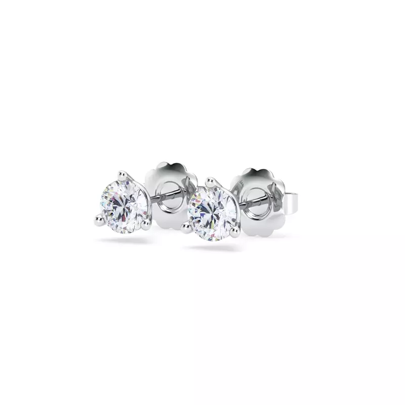14K White Gold Three-Prong Lab Diamond Martini Earrings (3/4 ct. tw.)