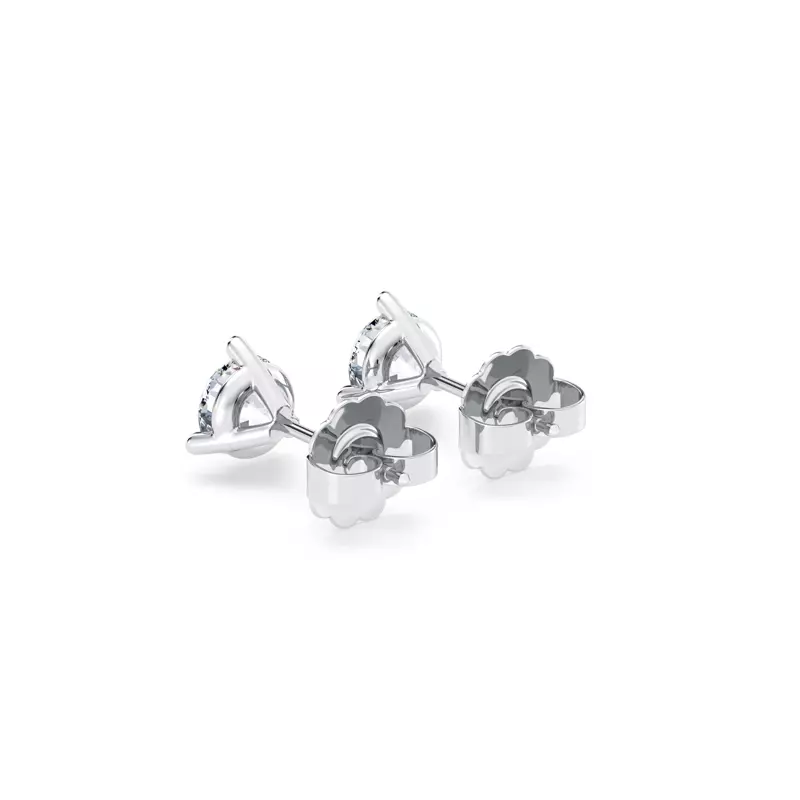 14K White Gold Three-Prong Lab Diamond Martini Earrings (3/4 ct. tw.)
