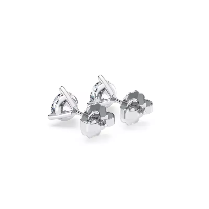 14K White Gold Three-Prong Lab Diamond Martini Earrings (1 ct. tw.)