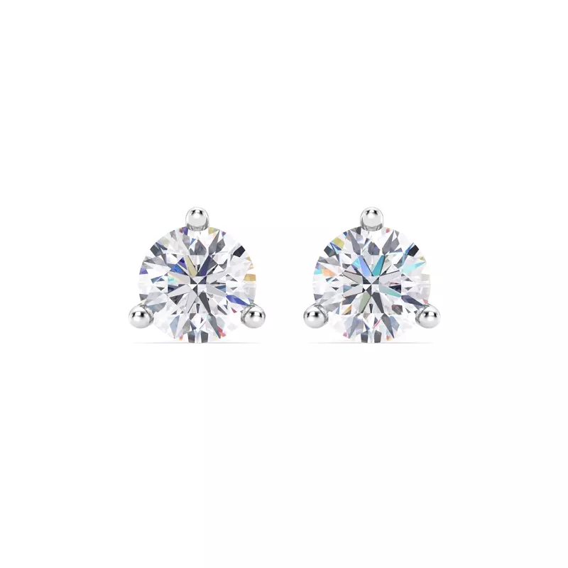 14K White Gold Three-Prong Lab Diamond Martini Earrings (3 ct. tw.)