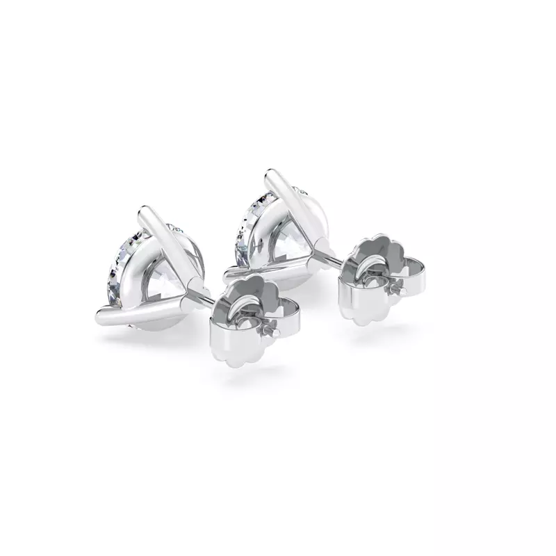 14K White Gold Three-Prong Lab Diamond Martini Earrings (3 ct. tw.)