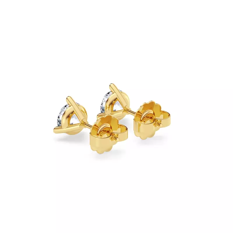 14K Yellow Gold Three-Prong Lab Diamond Martini Earrings (1 ct. tw.)