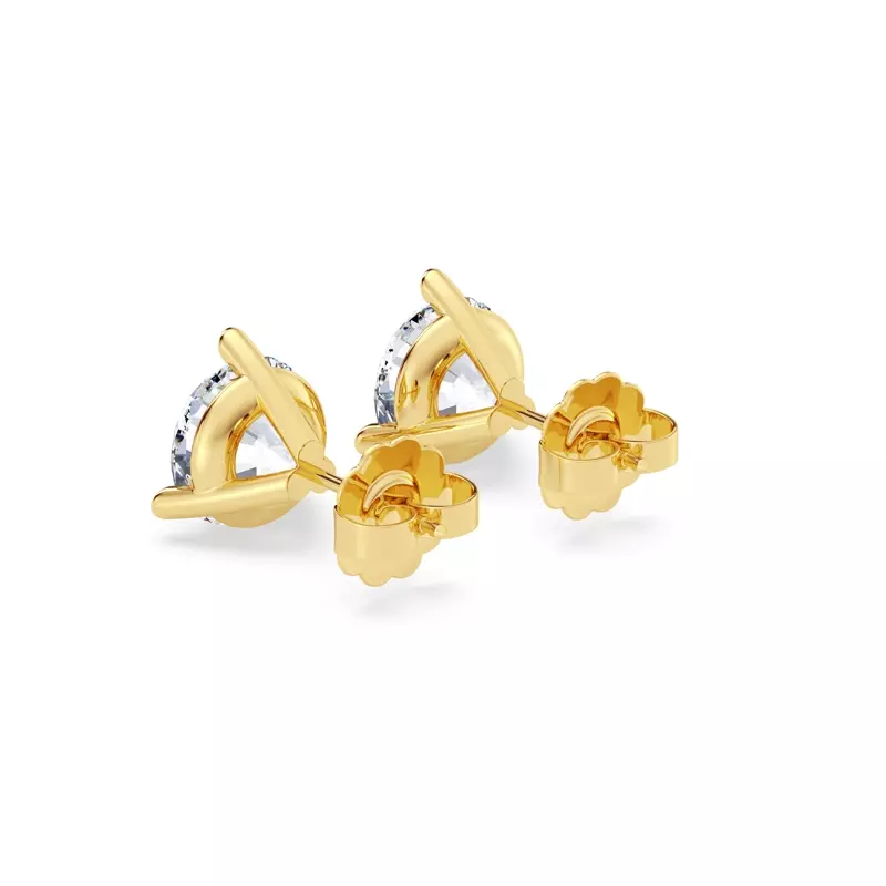 14K Yellow Gold Three-Prong Lab Diamond Martini Earrings (3 ct. tw.)