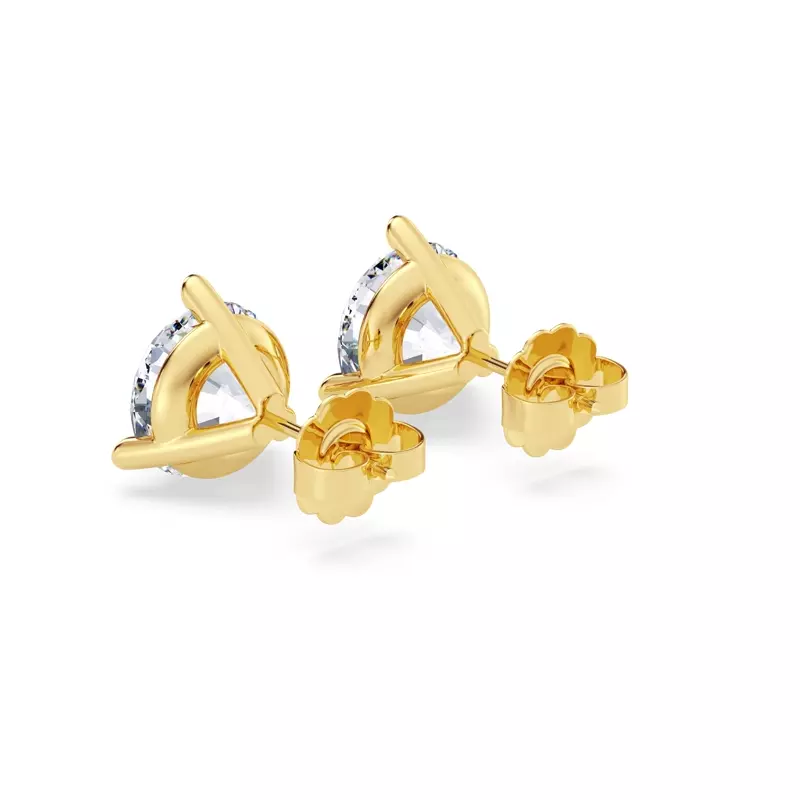 14K Yellow Gold Three-Prong Lab Diamond Martini Earrings (6 ct. tw.)