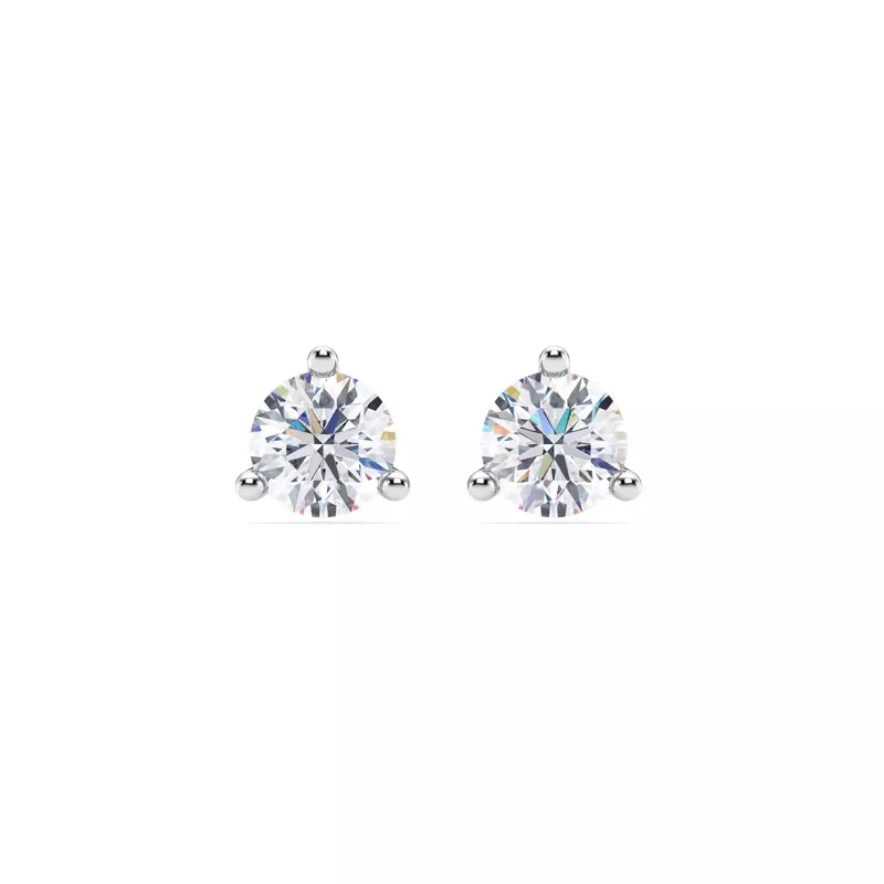 Platinum Three-Prong Lab Diamond Martini Earrings (1.50 ct. tw.)