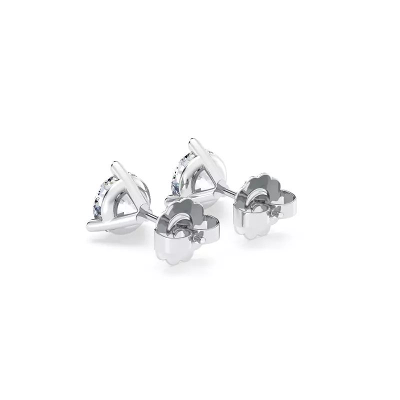 Platinum Three-Prong Lab Diamond Martini Earrings (1.50 ct. tw.)